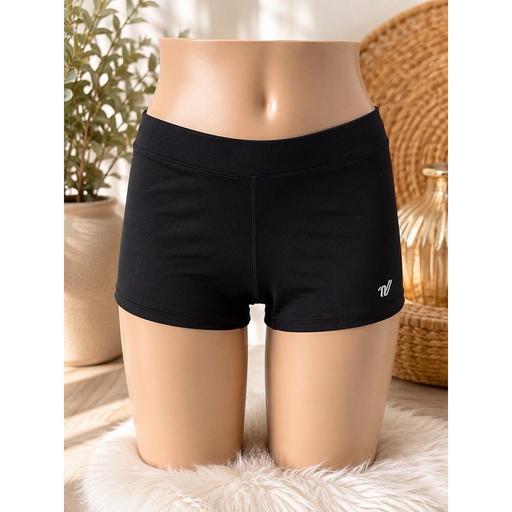 Varsity Spirit Youth Black Compression Cheer Shorts Knit Pull On Stretch